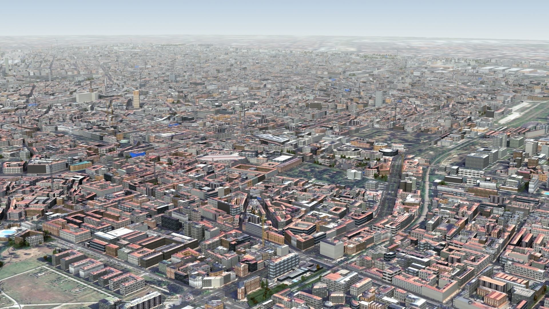 Milan City Italy Low-poly 3D model_9