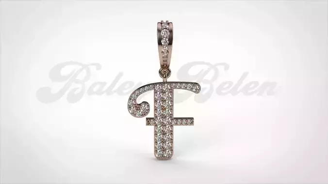 Pendant alphabet berkshire F medium 