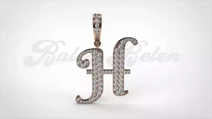 Pendant alphabet berkshire H medium 