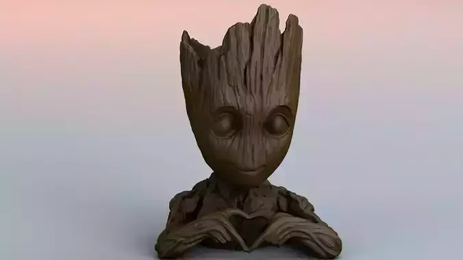 Baby groot with heart