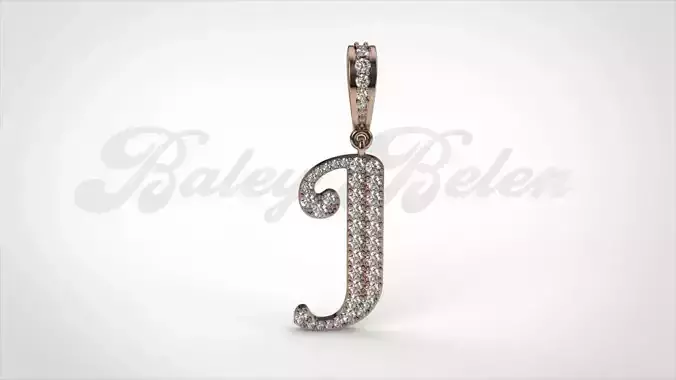 Pendant alphabet berkshire  J medium 