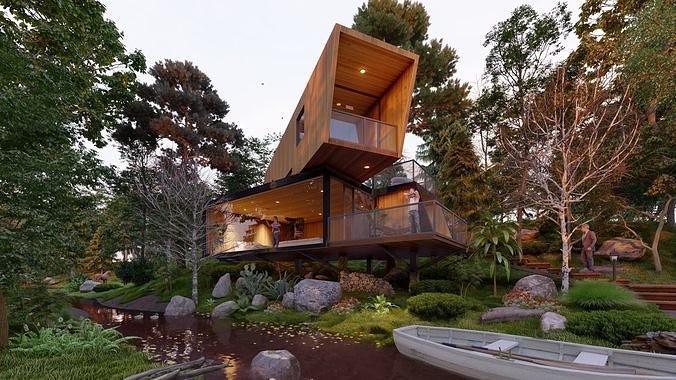 SCENE LUMION 11 5 AND ABOVE box house BY YOGA4ARCH 3D model 5