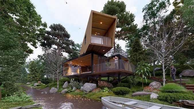 SCENE LUMION 11 5 AND ABOVE box house BY YOGA4ARCH 3D model 3