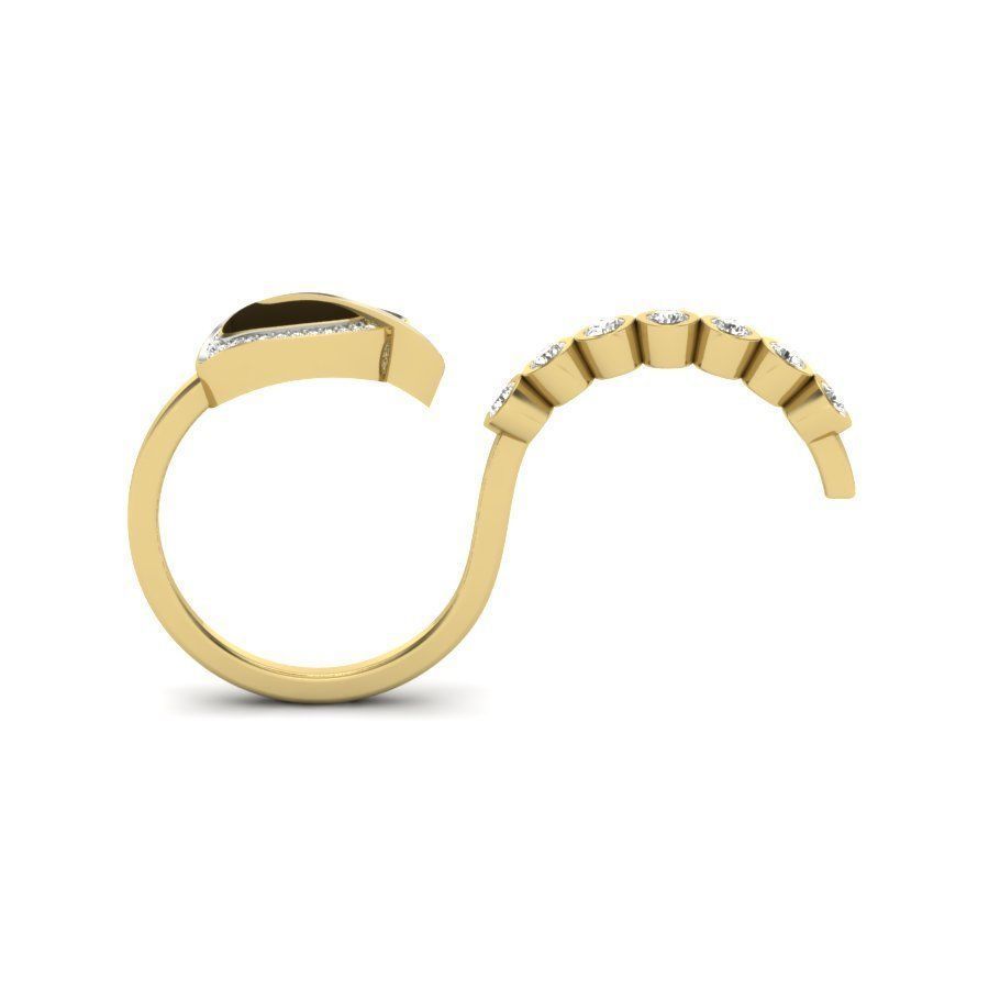 Solitaire Wedding Engagement Ring with 360 View 3D print model_2