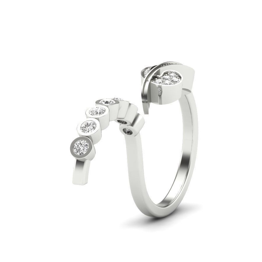 Solitaire Wedding Engagement Ring with 360 View 3D print model_9