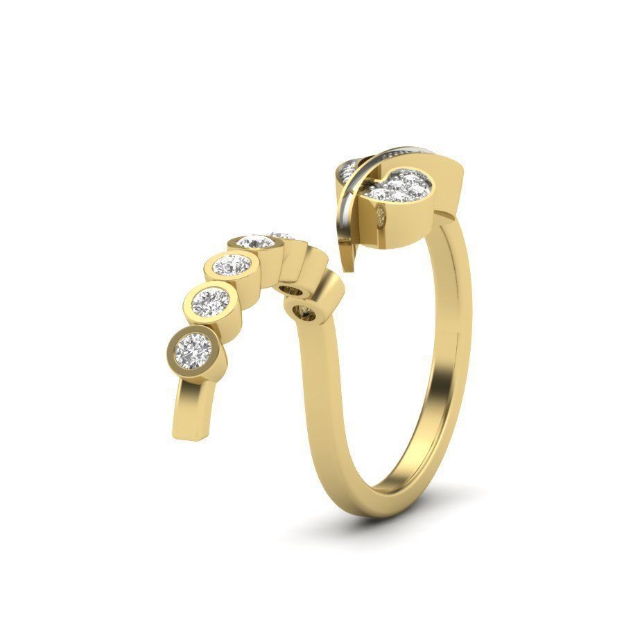 Solitaire Wedding Engagement Ring with 360 View 3D print model_3