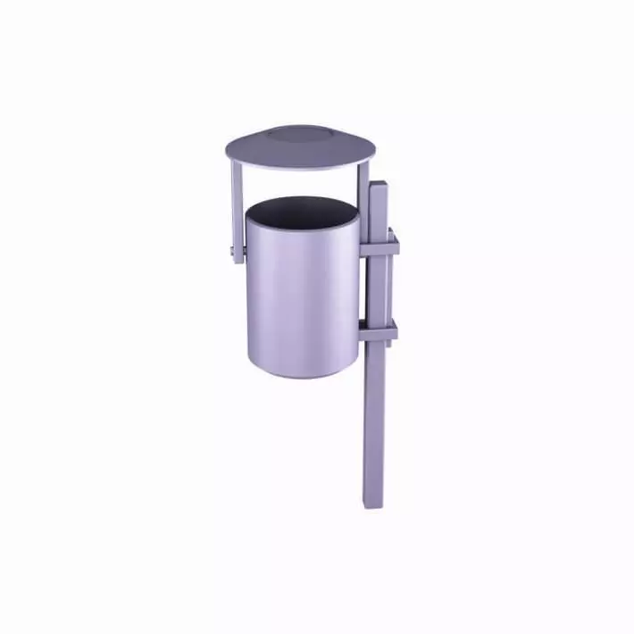Street Trash Can 3D model_0