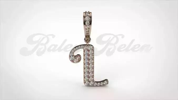 Pendant alphabet berkshire L  medium 