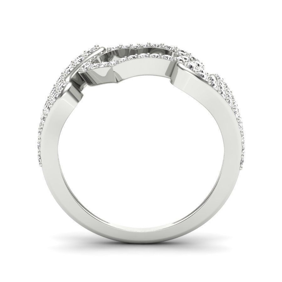 Solitaire Wedding Engagement Heart Ring with 360 View 3D print model_8