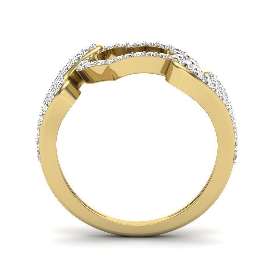 Solitaire Wedding Engagement Heart Ring with 360 View 3D print model_2