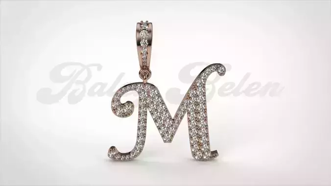 Pendant alphabet berkshire  M medium 