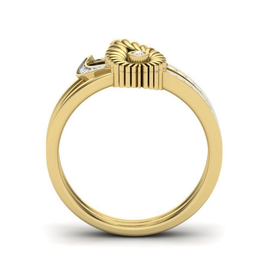Solitaire Wedding Engagement Ring with 360 View 3D print model_2