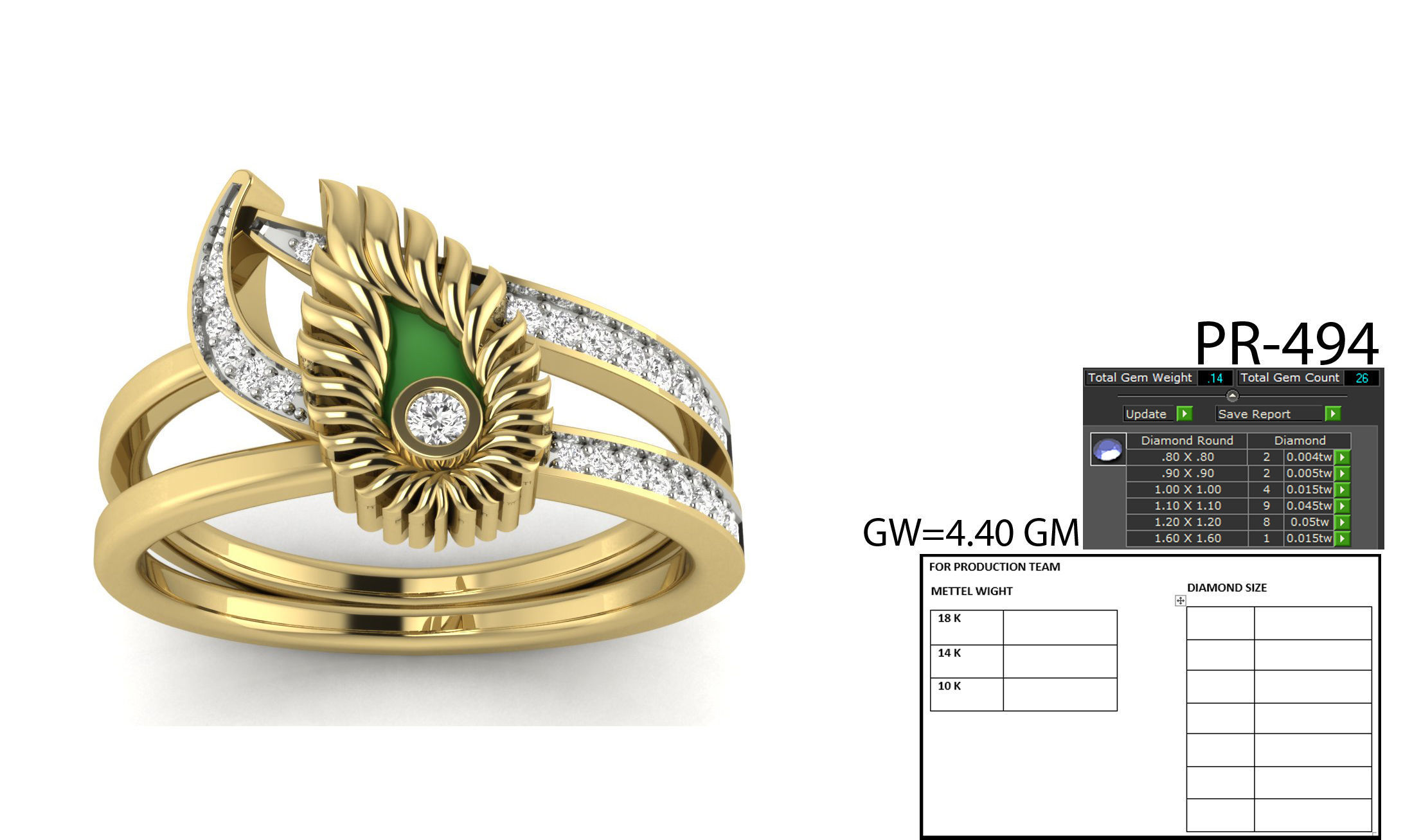 Solitaire Wedding Engagement Ring with 360 View 3D print model_5
