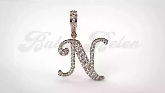 Pendant alphabet berkshire N  medium 