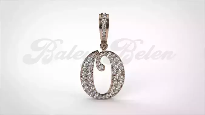 Pendant alphabet berkshire O medium 