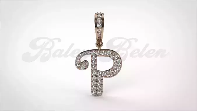 Pendant alphabet berkshire P medium