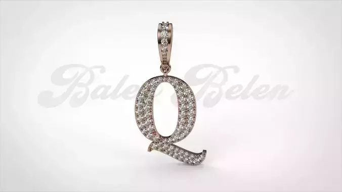 Pendant alphabet berkshire Q medium 