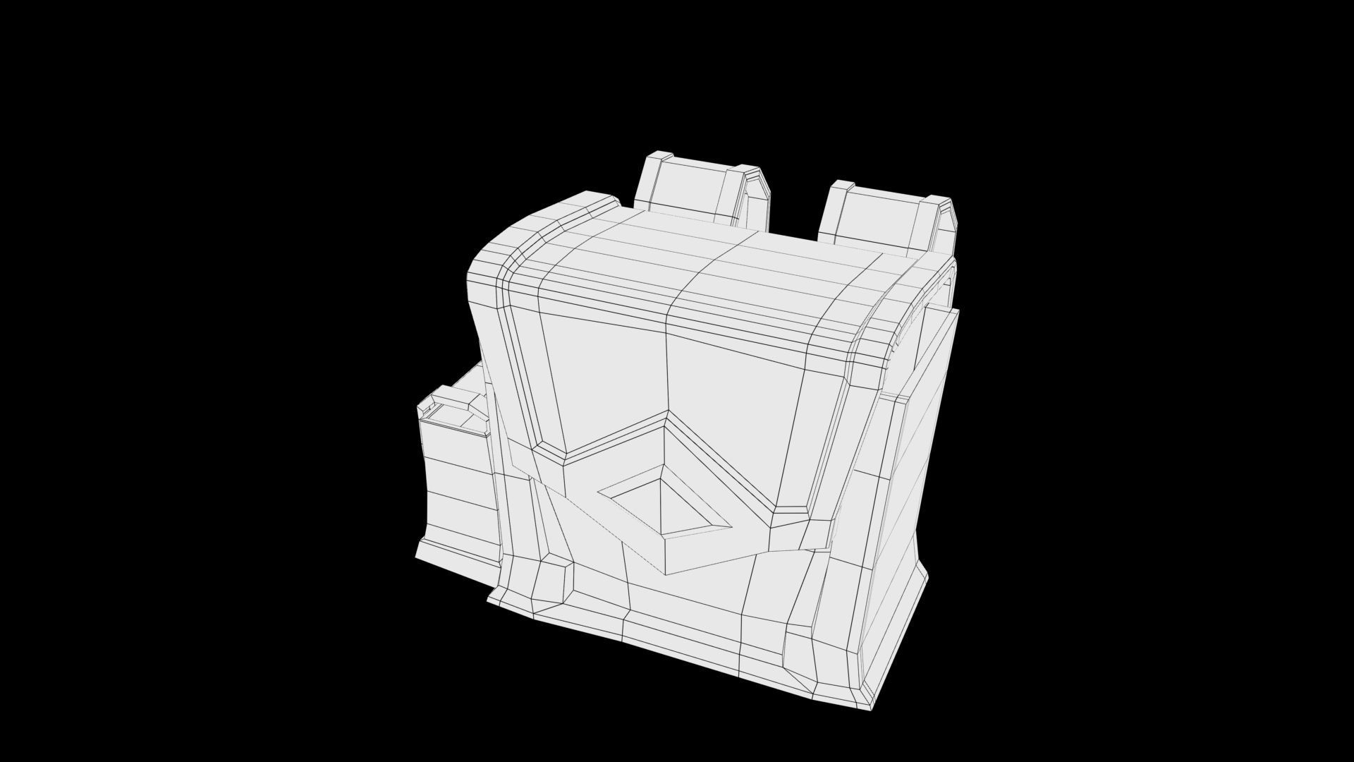 stylized bag Low-poly 3D model_9