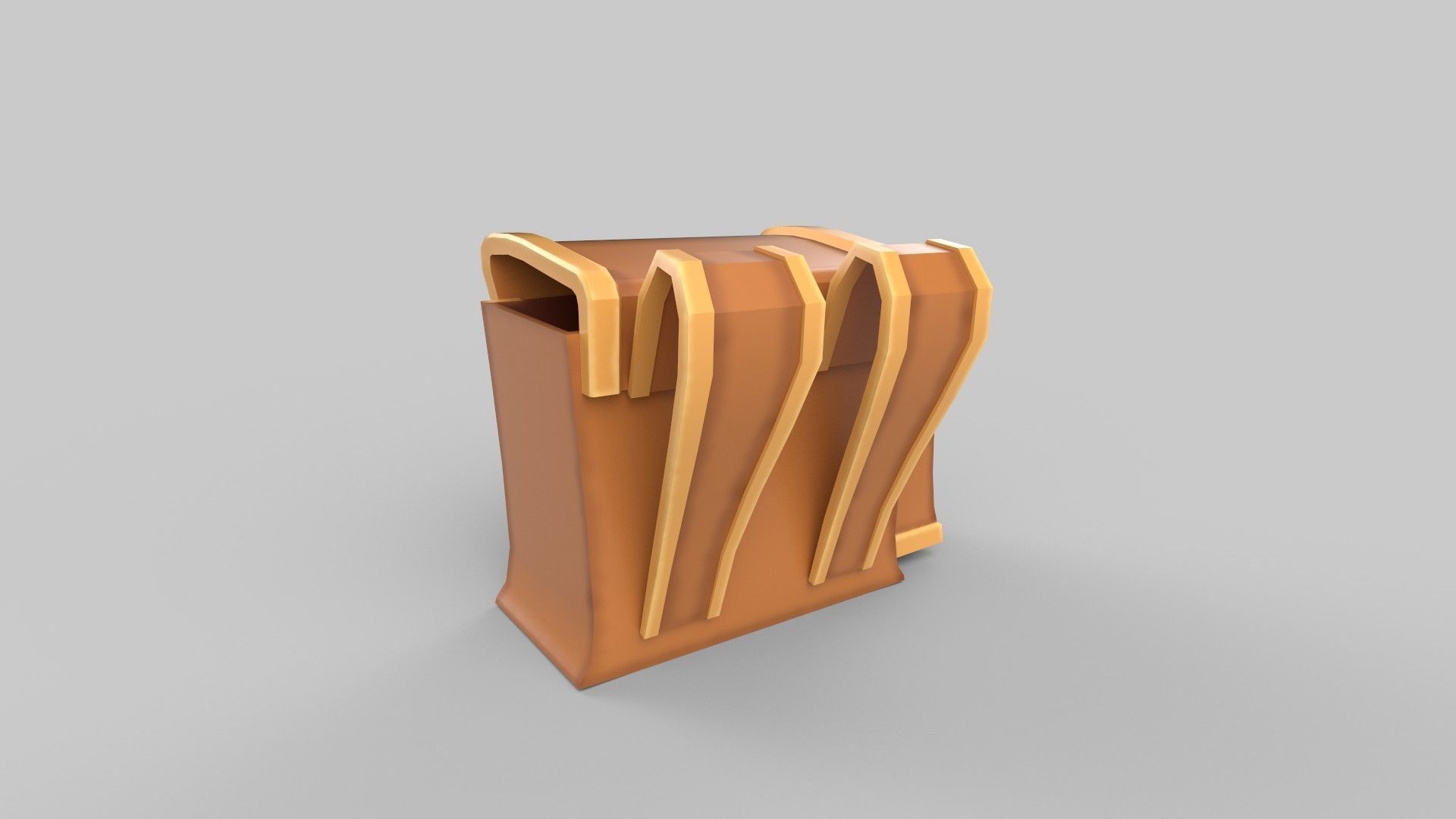 stylized bag Low-poly 3D model_3