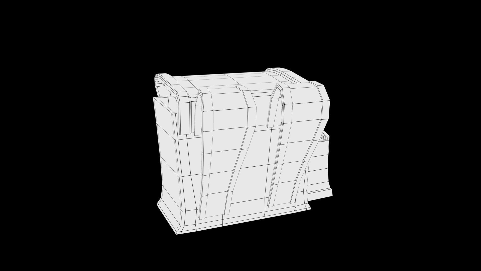 stylized bag Low-poly 3D model_8