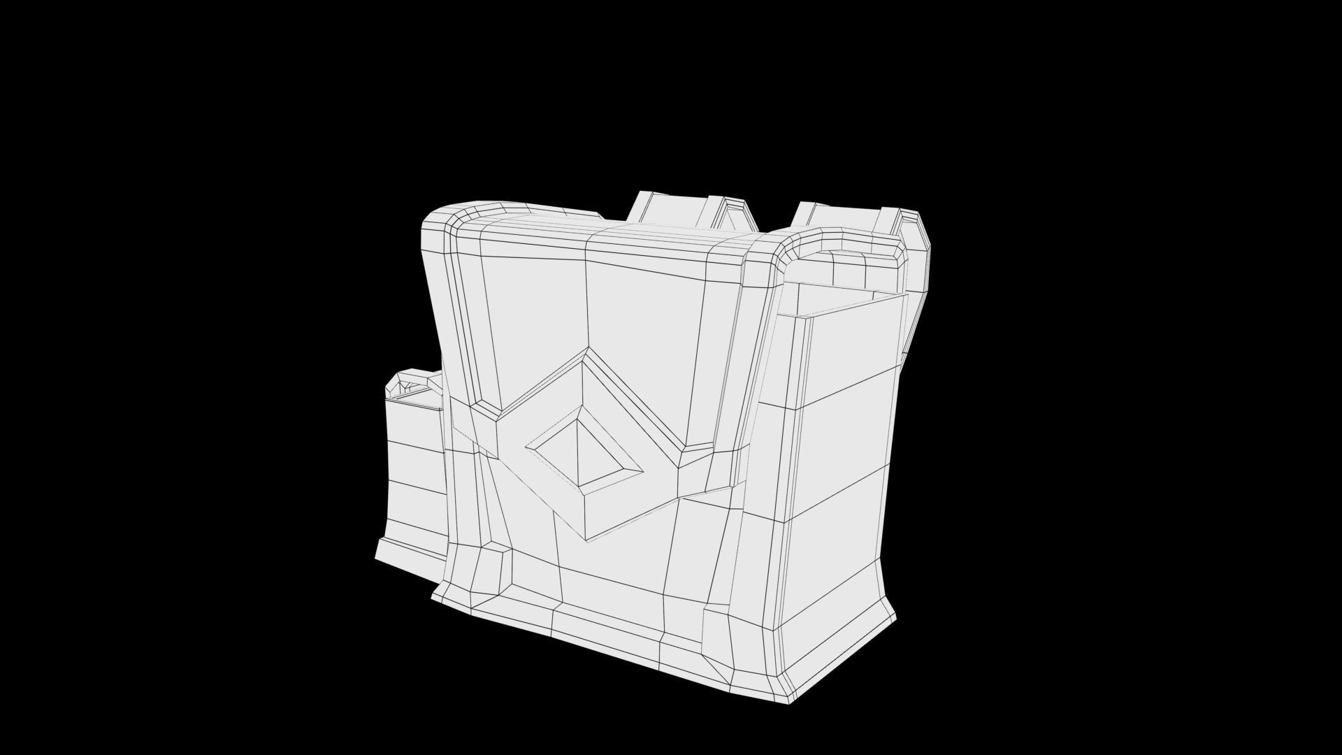 stylized bag Low-poly 3D model_6