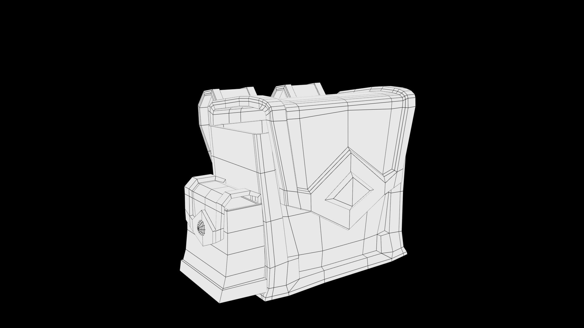 stylized bag Low-poly 3D model_7
