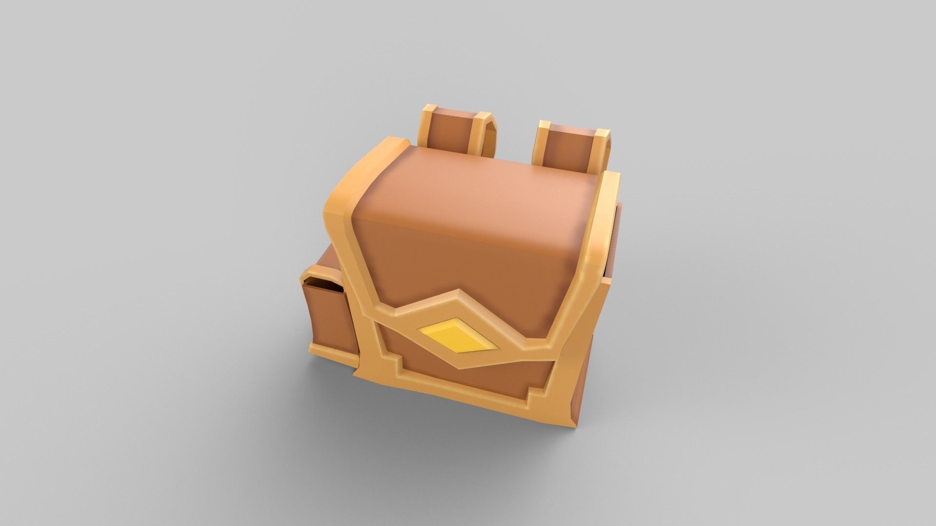 stylized bag Low-poly 3D model_4