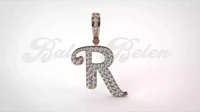 Pendant alphabet berkshire R medium 