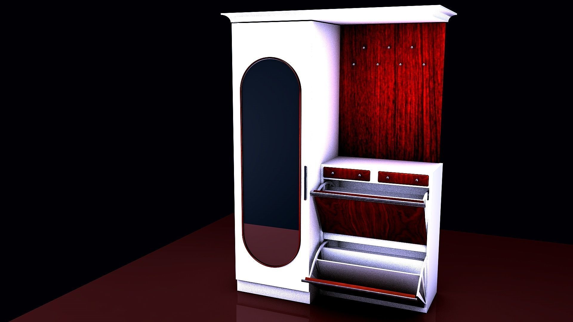 WATDRTOBE FOR EMTERANCE OF HOME 3D model_1