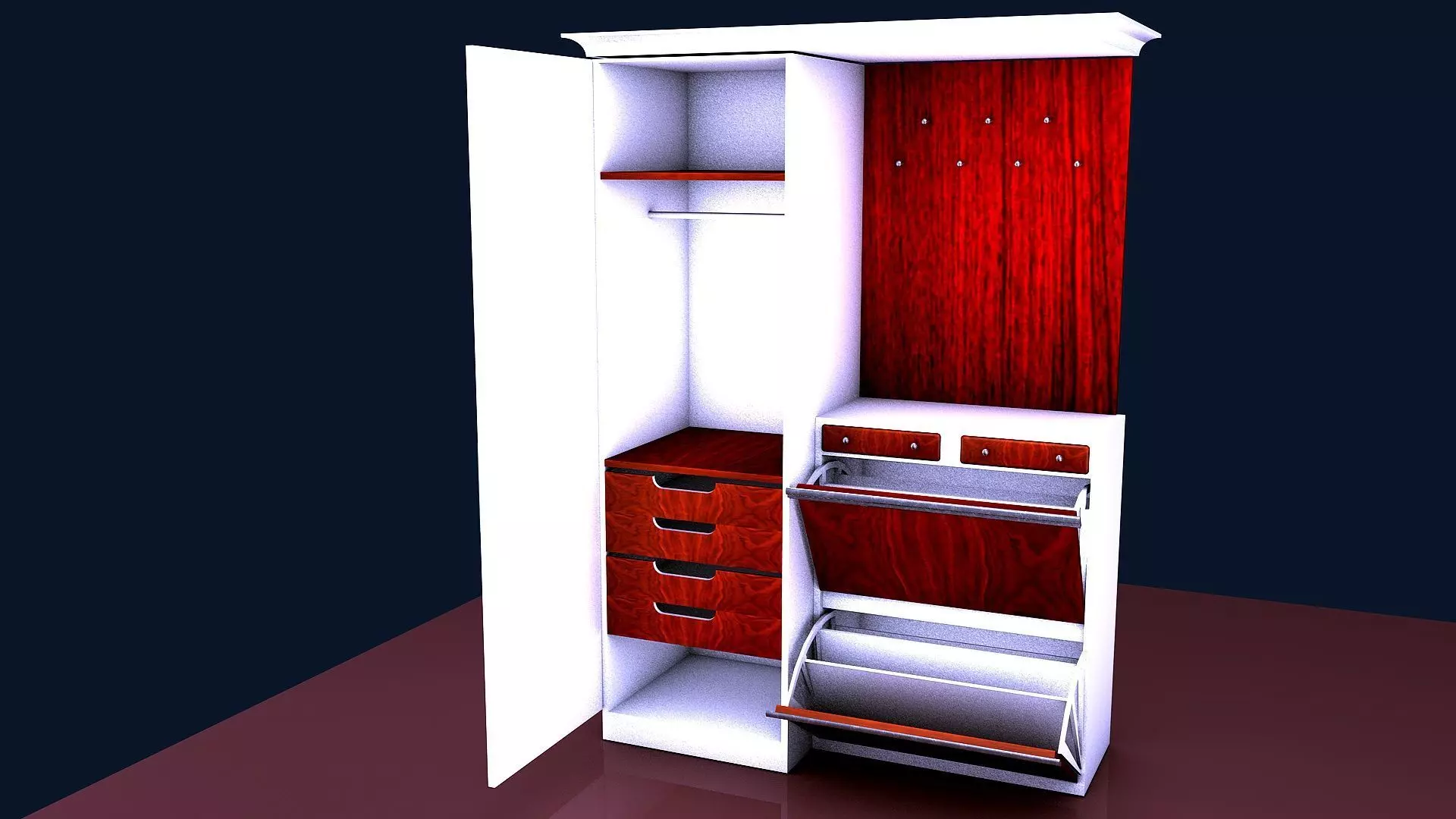 WATDRTOBE FOR EMTERANCE OF HOME 3D model_0