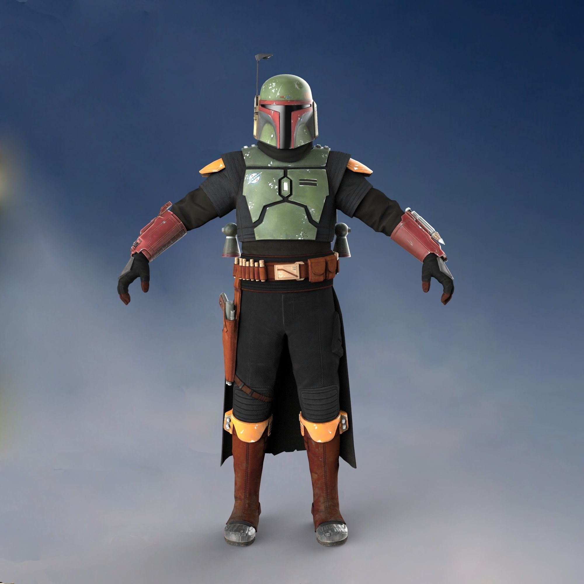 The Book of Boba Fett Full Accurate Wearable Armor with Jetpack 3D print model_99