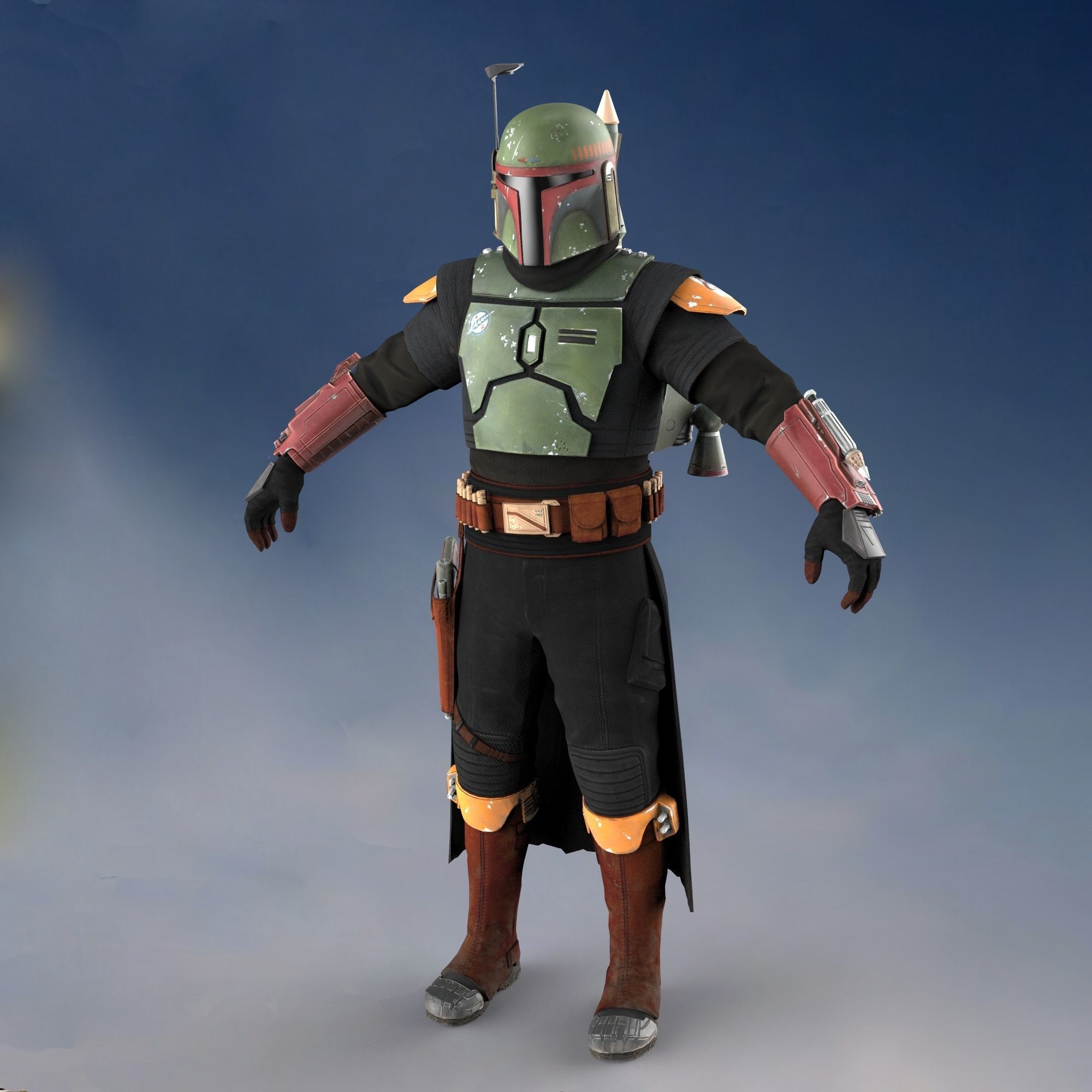 The Book of Boba Fett Full Accurate Wearable Armor with Jetpack 3D print model_88