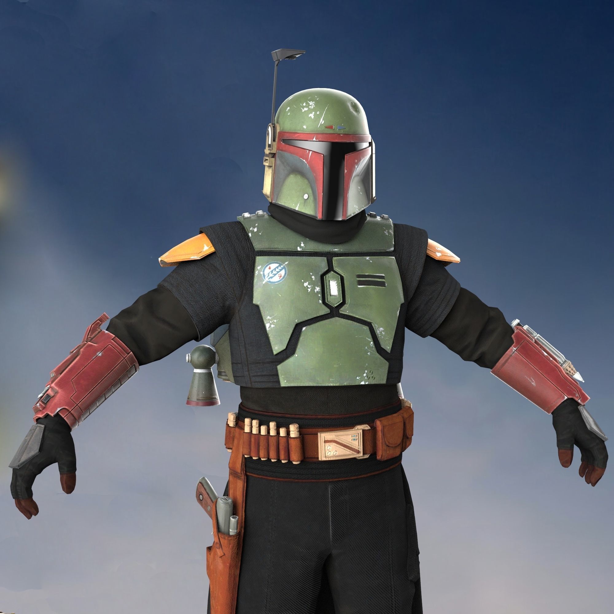 The Book of Boba Fett Full Accurate Wearable Armor with Jetpack 3D print model_67