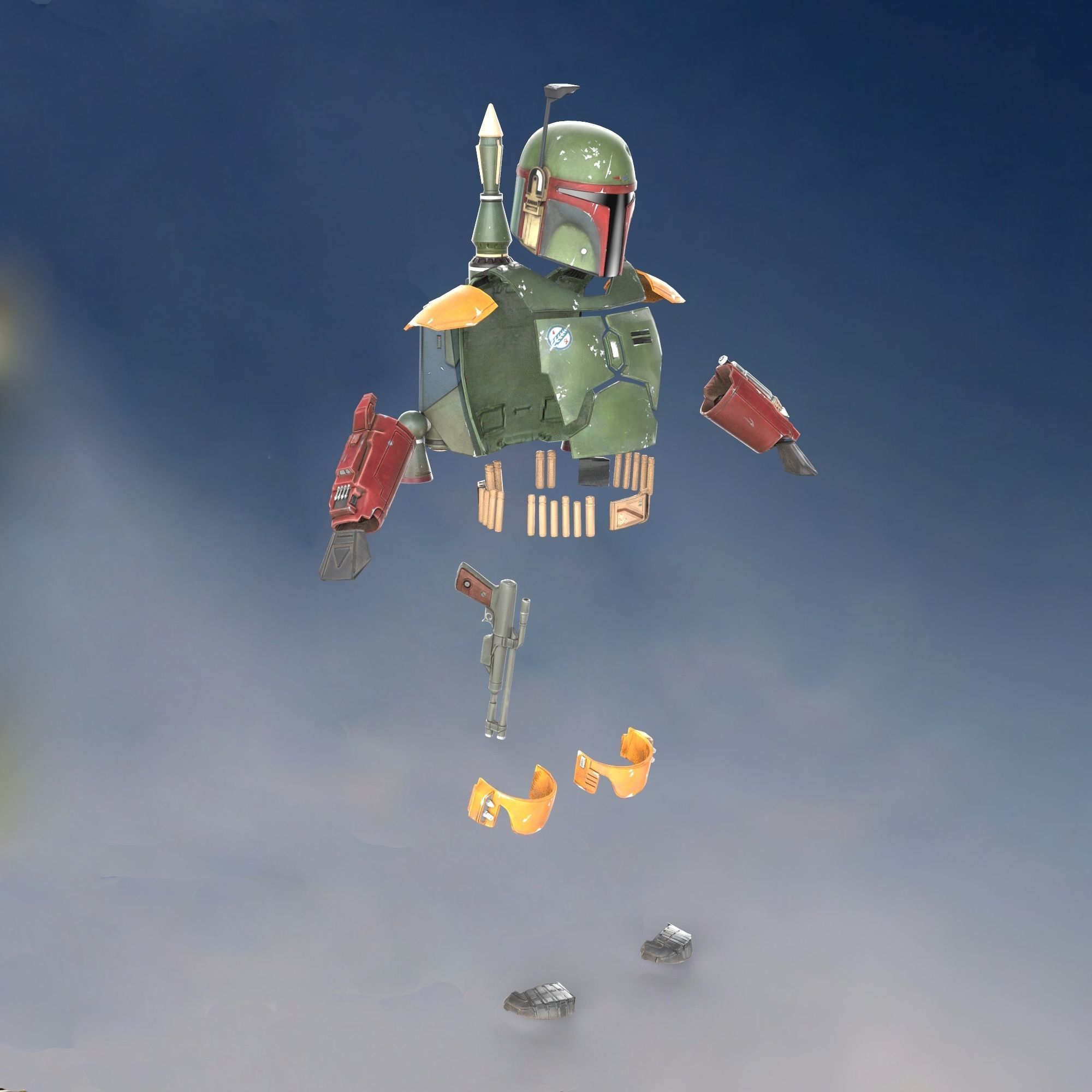 The Book of Boba Fett Full Accurate Wearable Armor with Jetpack 3D print model_45