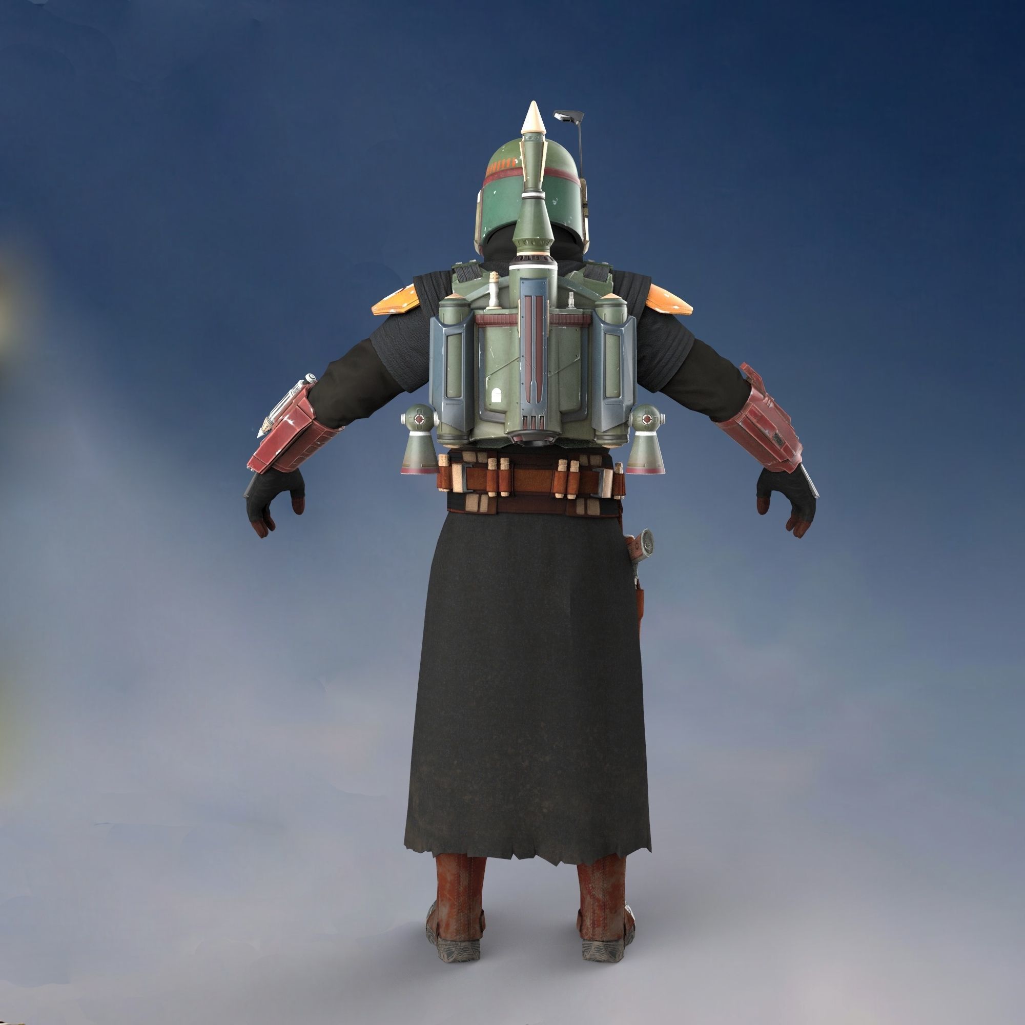 The Book of Boba Fett Full Accurate Wearable Armor with Jetpack 3D print model_90