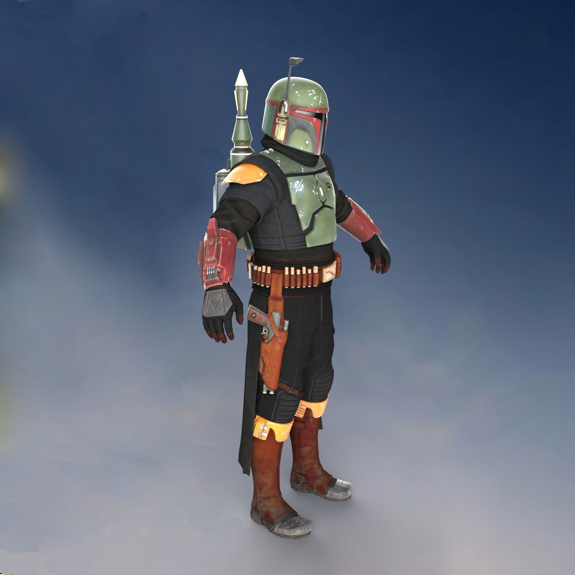 The Book of Boba Fett Full Accurate Wearable Armor with Jetpack 3D print model_63