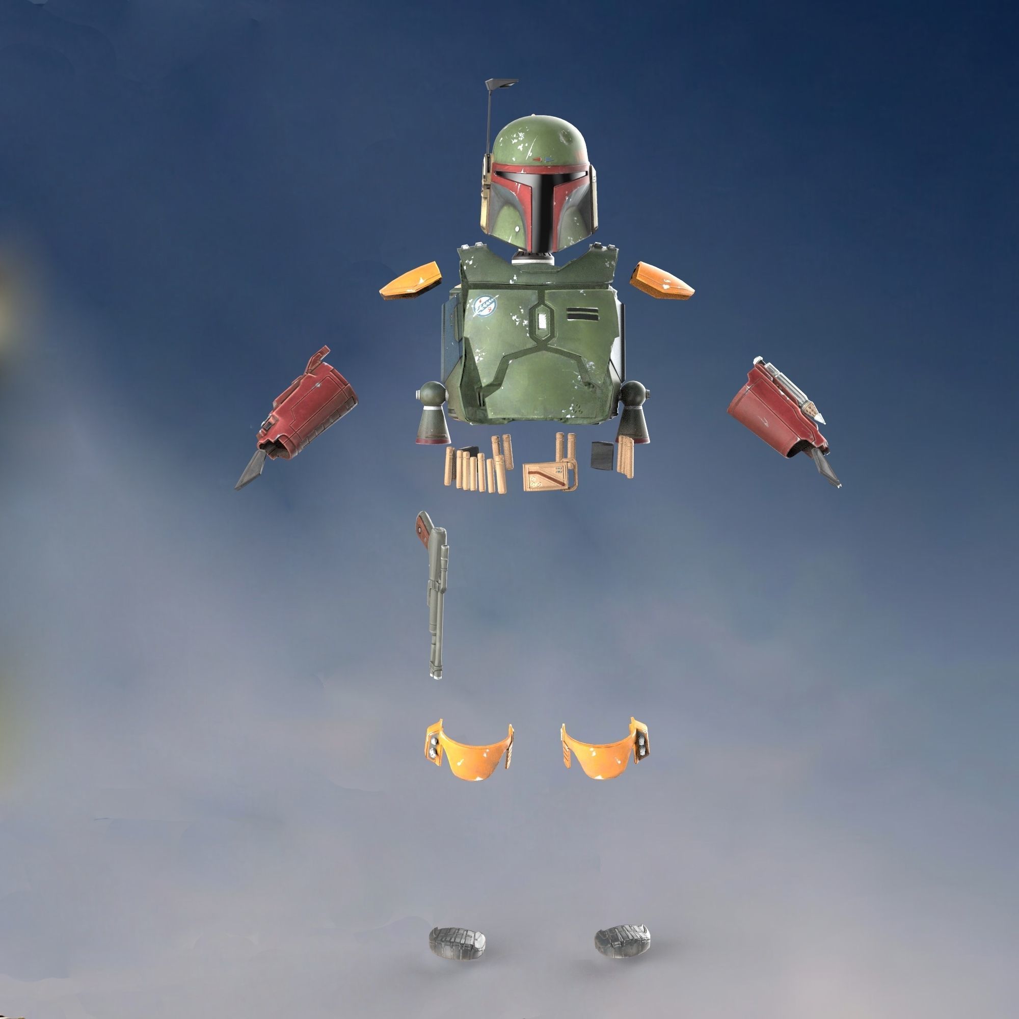The Book of Boba Fett Full Accurate Wearable Armor with Jetpack 3D print model_47
