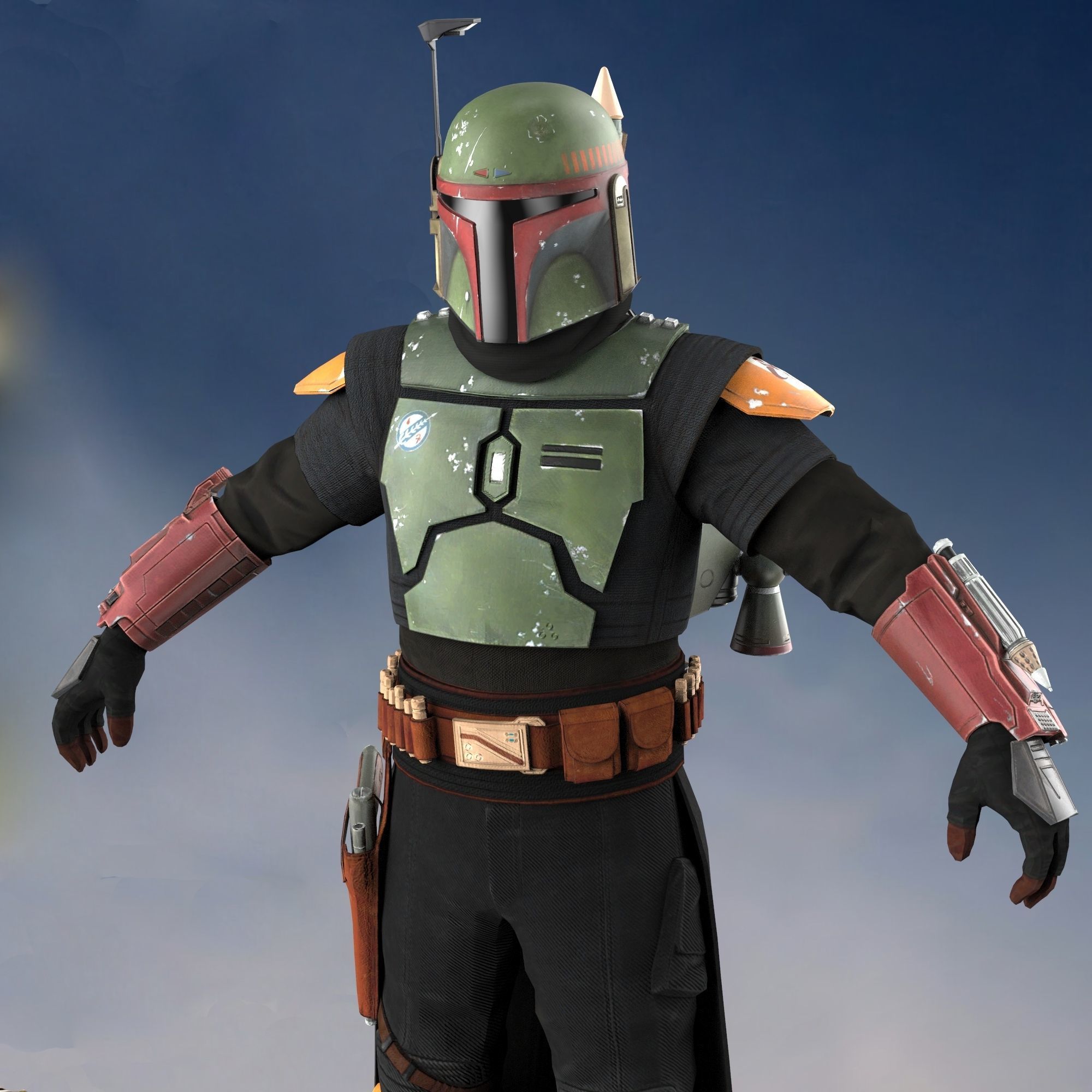 The Book of Boba Fett Full Accurate Wearable Armor with Jetpack 3D print model_39