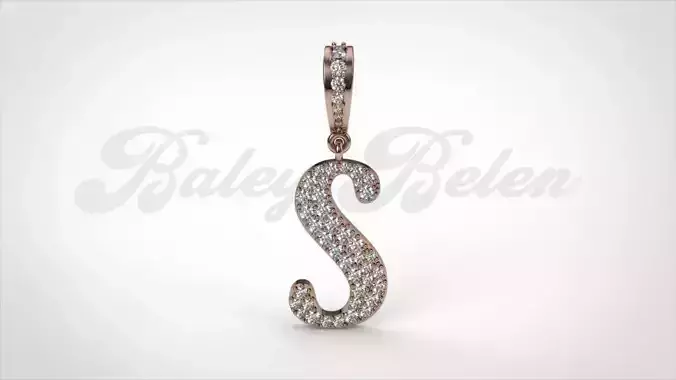 Pendant alphabet berkshire S  medium 