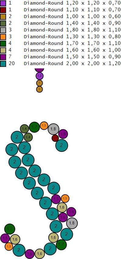 Pendant alphabet berkshire S  medium  3D print model_13