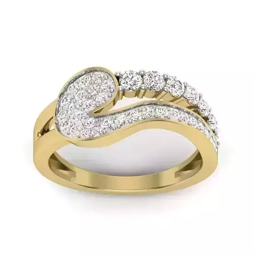 Solitaire Wedding Engagement Ring 3dm stl Render Detail