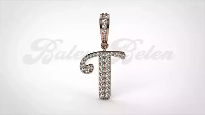 Pendant alphabet berkshire T medium 