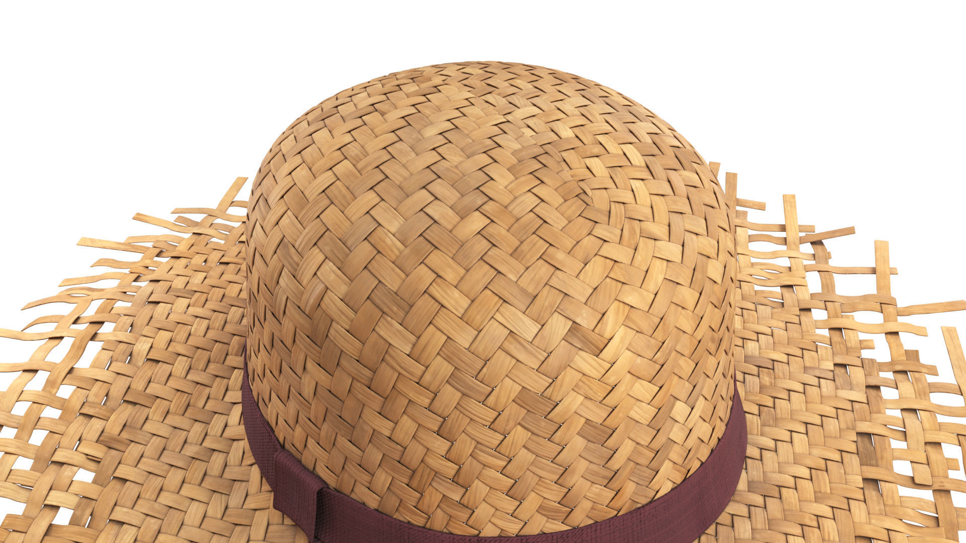 Straw hat 3D model_7