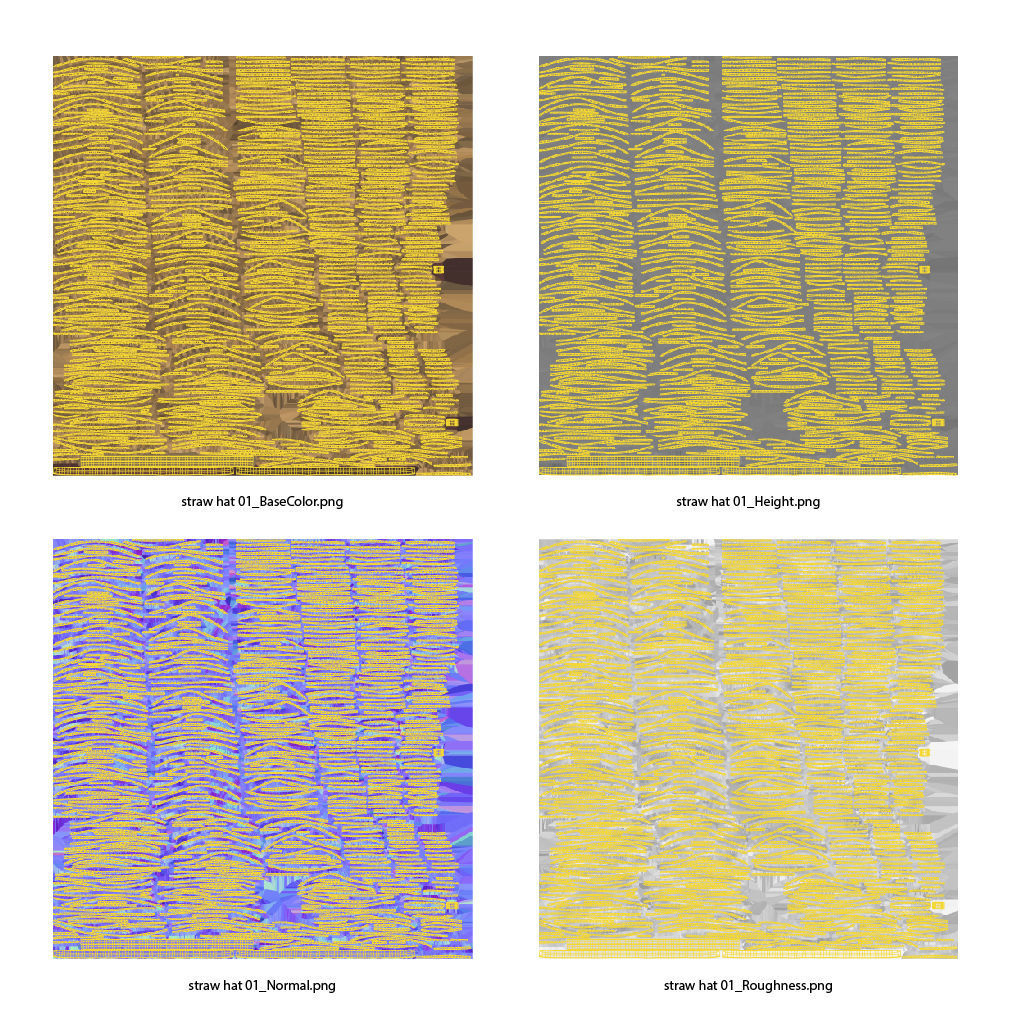 Straw hat 3D model_11