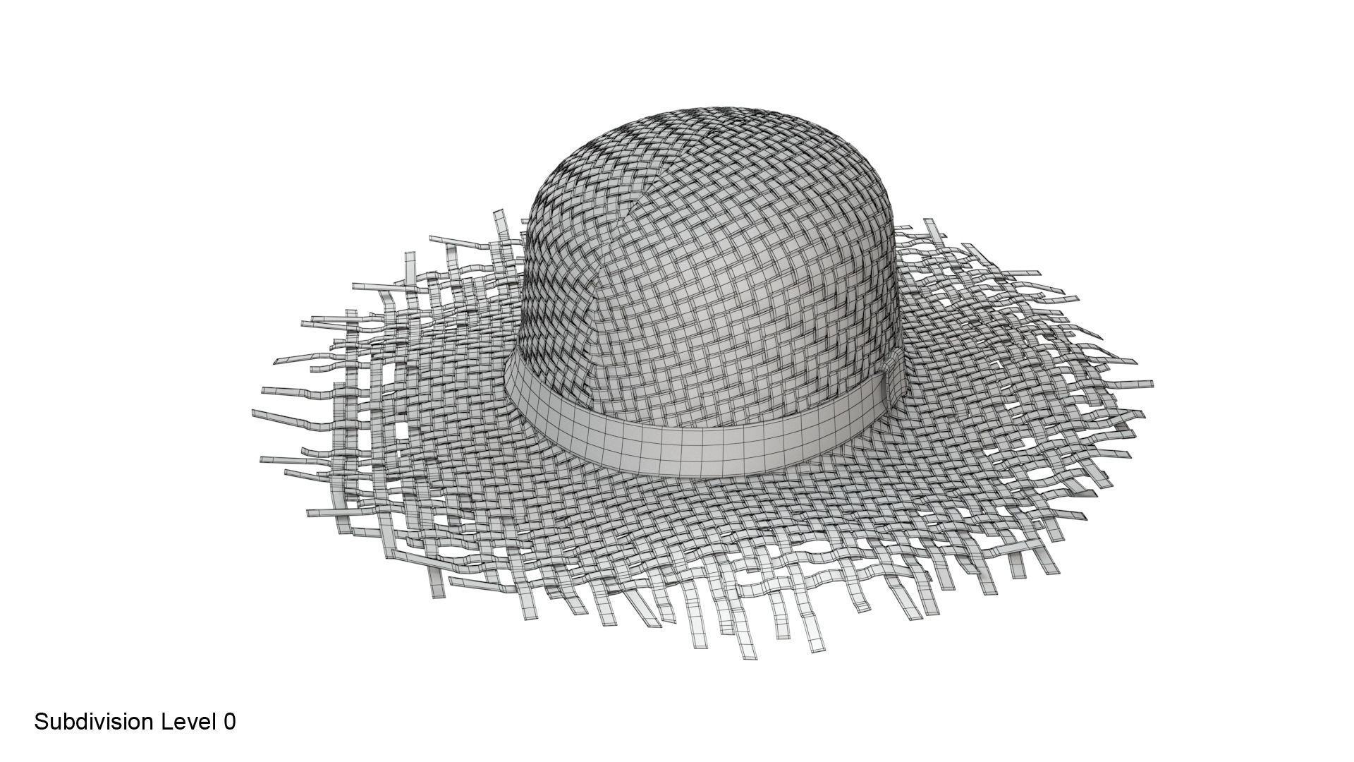 Straw hat 3D model_14