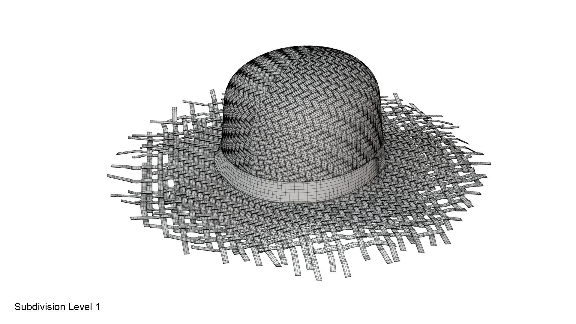 Straw hat 3D model_23