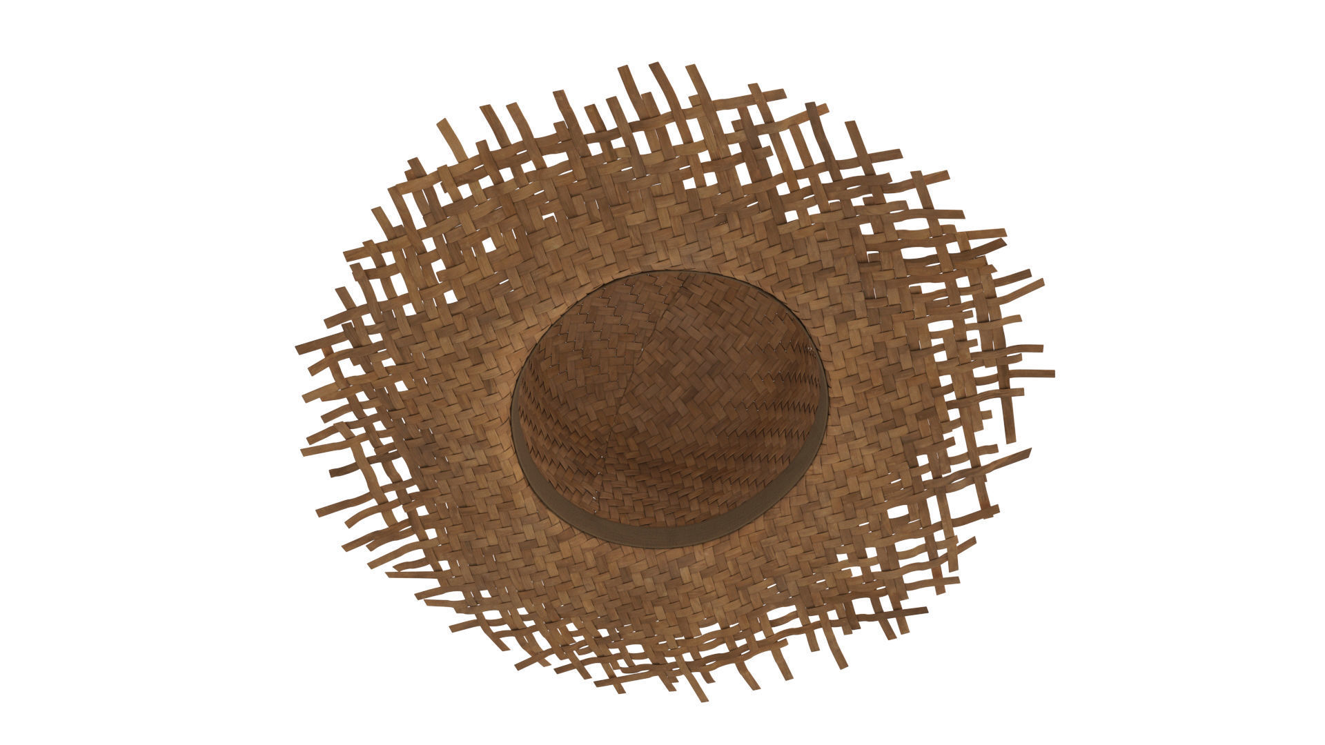 Straw hat 3D model_6