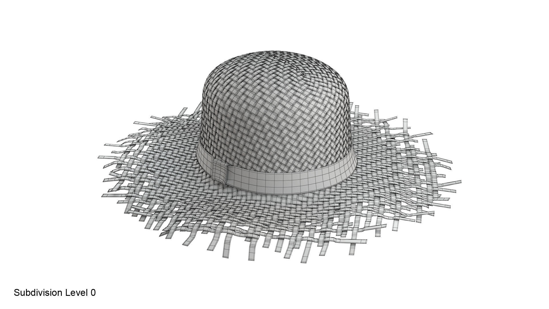 Straw hat 3D model_12