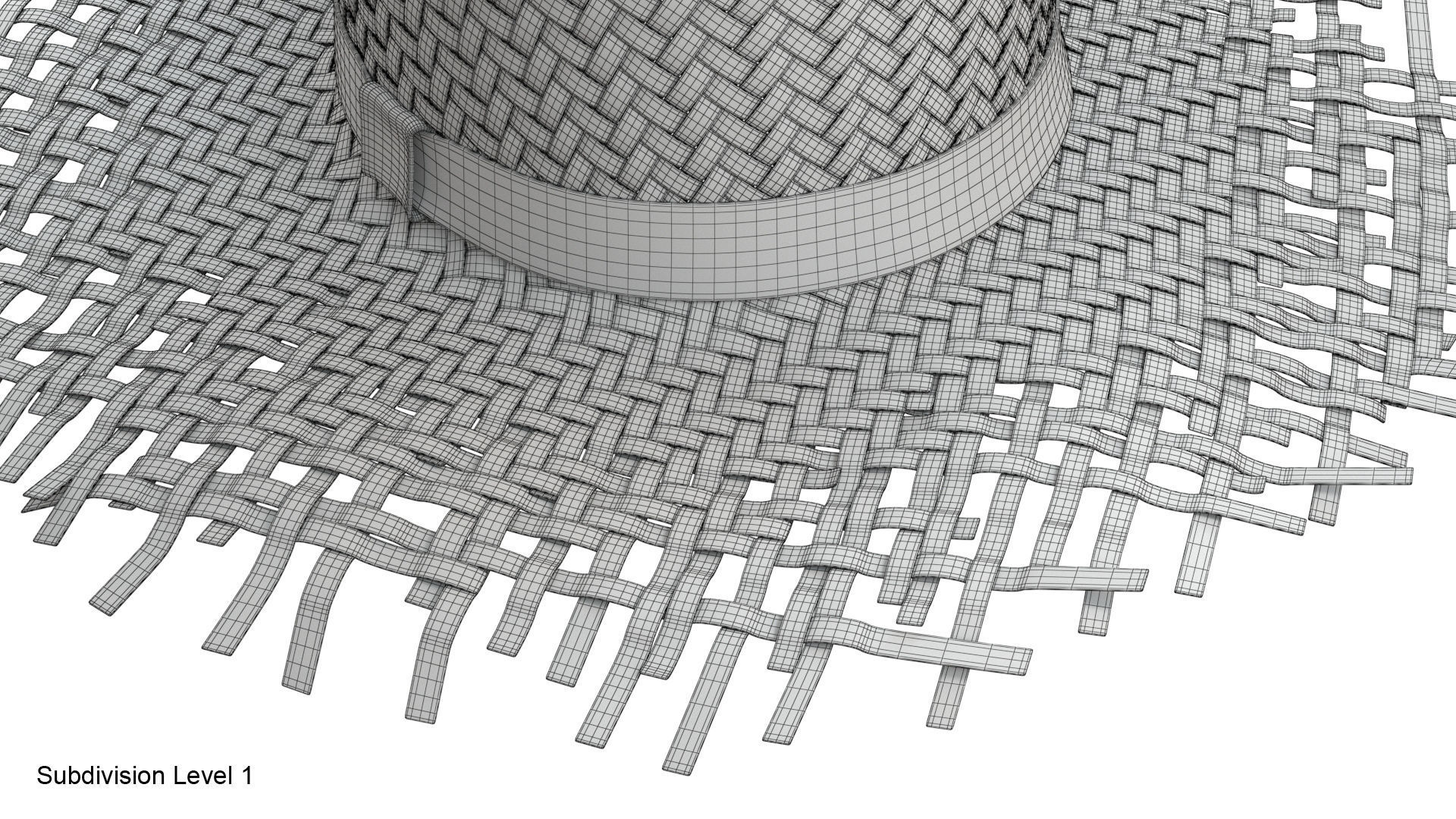 Straw hat 3D model_28