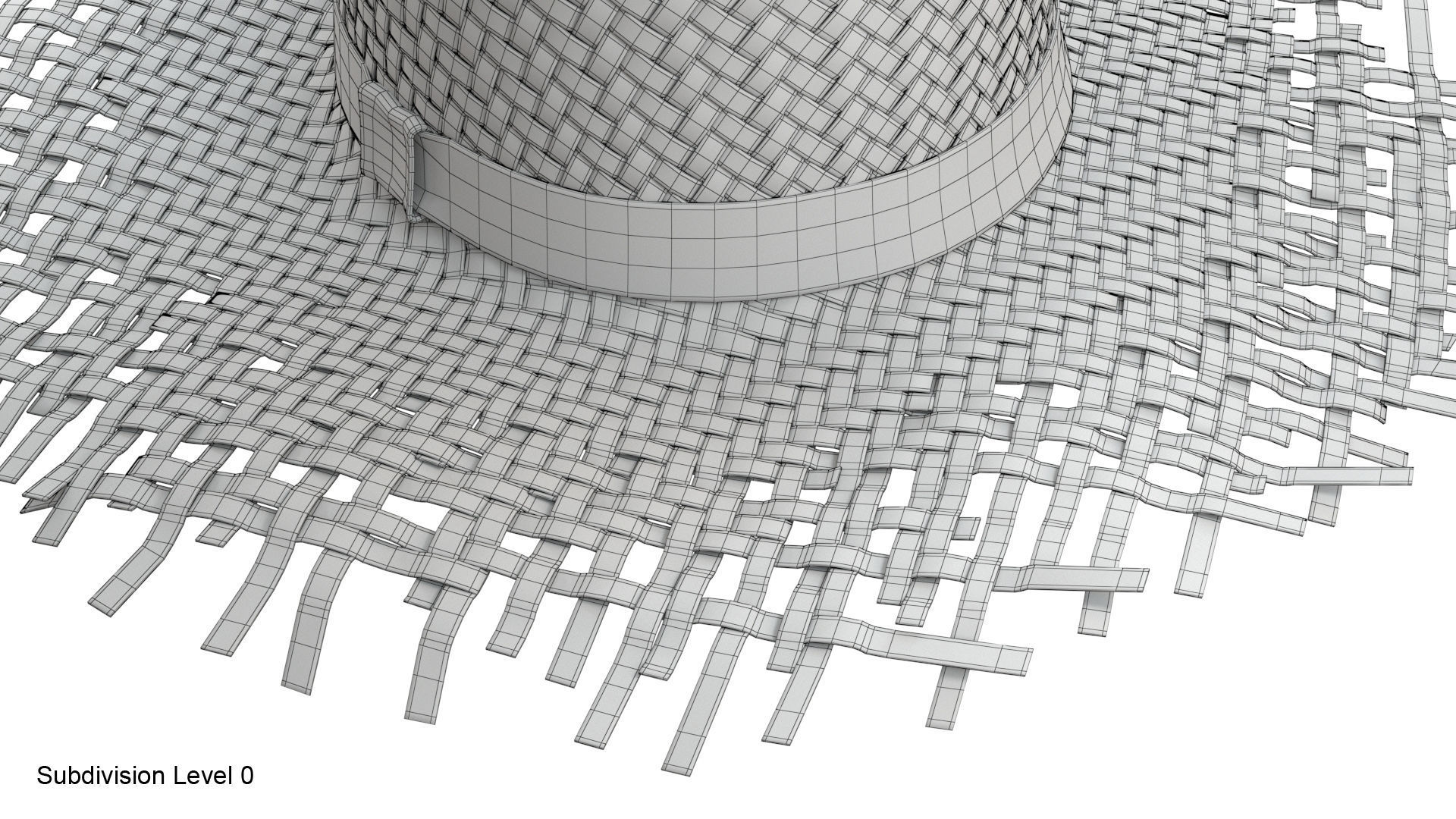 Straw hat 3D model_19